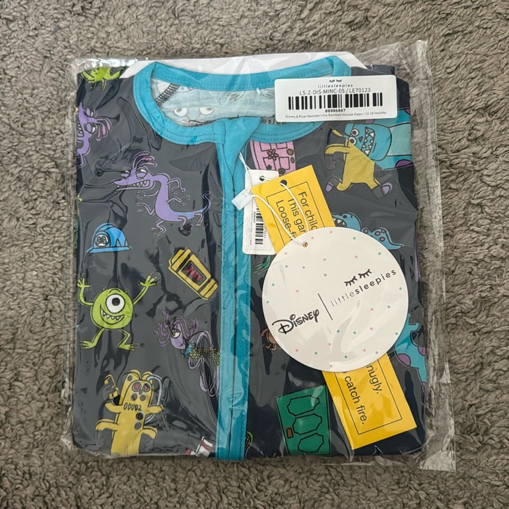 NIB OG Monsters Inc Little Sleepies
